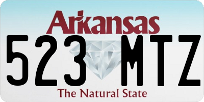 AR license plate 523MTZ