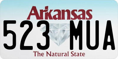 AR license plate 523MUA