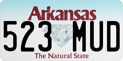 AR license plate 523MUD