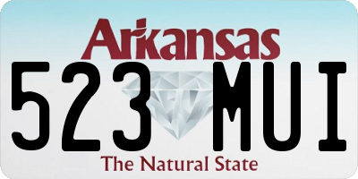 AR license plate 523MUI