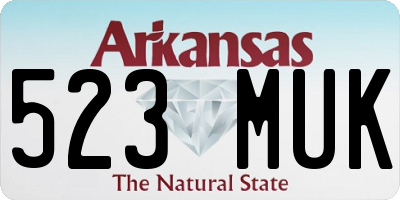 AR license plate 523MUK
