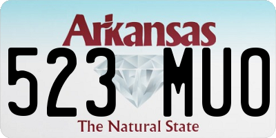 AR license plate 523MUO