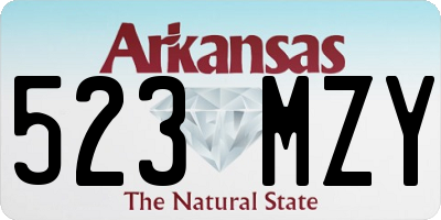 AR license plate 523MZY