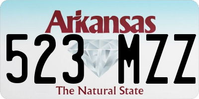AR license plate 523MZZ