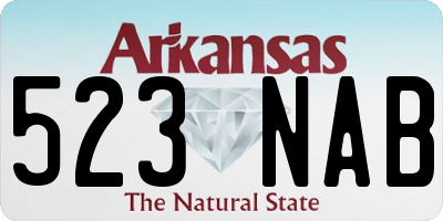 AR license plate 523NAB