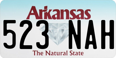AR license plate 523NAH