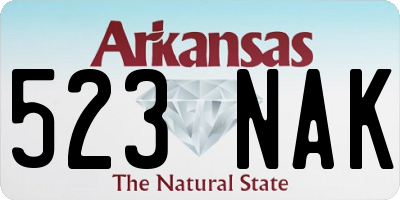 AR license plate 523NAK
