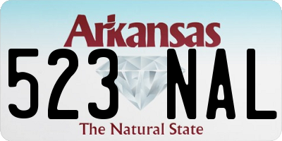AR license plate 523NAL