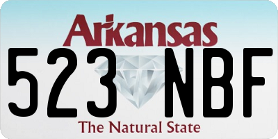 AR license plate 523NBF