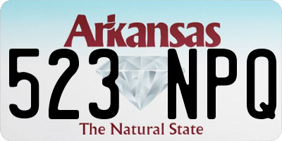 AR license plate 523NPQ
