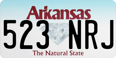 AR license plate 523NRJ