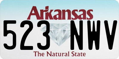 AR license plate 523NWV