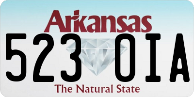 AR license plate 523OIA