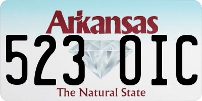 AR license plate 523OIC