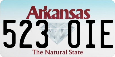 AR license plate 523OIE
