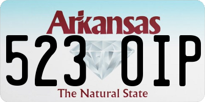 AR license plate 523OIP