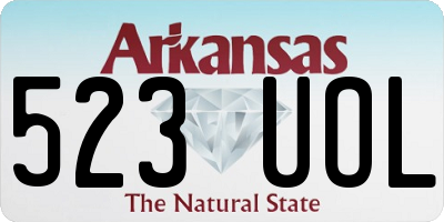 AR license plate 523UOL