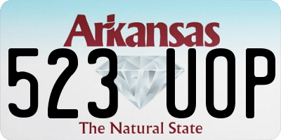 AR license plate 523UOP
