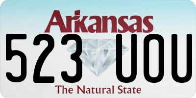 AR license plate 523UOU