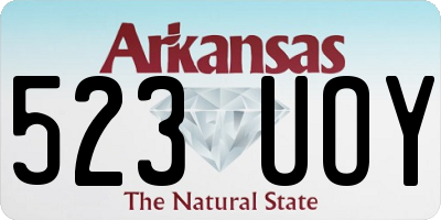 AR license plate 523UOY