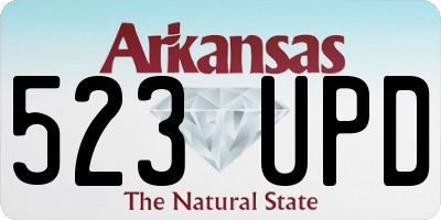 AR license plate 523UPD