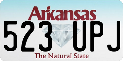 AR license plate 523UPJ