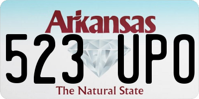 AR license plate 523UPO
