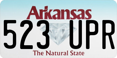 AR license plate 523UPR