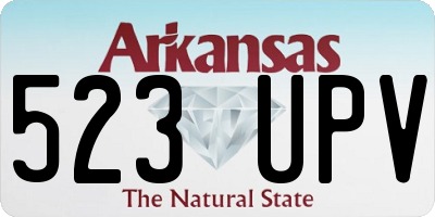 AR license plate 523UPV