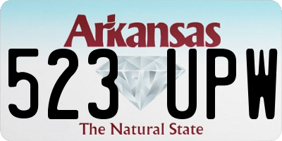 AR license plate 523UPW