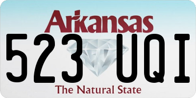 AR license plate 523UQI