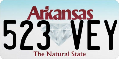 AR license plate 523VEY