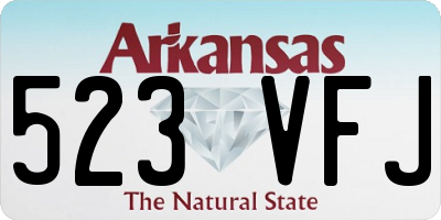 AR license plate 523VFJ