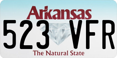 AR license plate 523VFR
