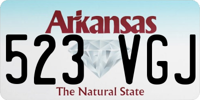 AR license plate 523VGJ