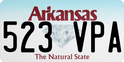 AR license plate 523VPA