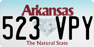 AR license plate 523VPY