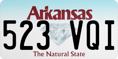 AR license plate 523VQI