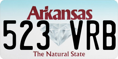 AR license plate 523VRB