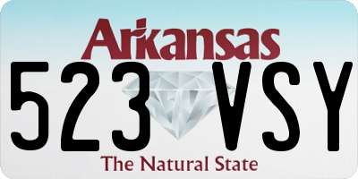 AR license plate 523VSY