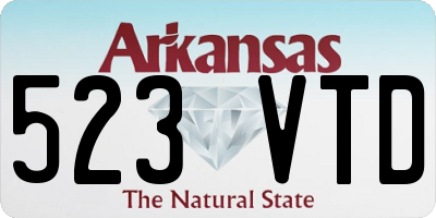 AR license plate 523VTD