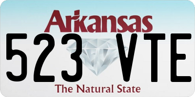 AR license plate 523VTE