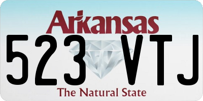 AR license plate 523VTJ