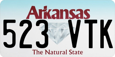 AR license plate 523VTK