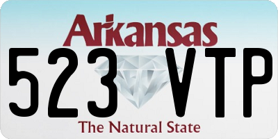 AR license plate 523VTP