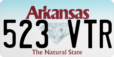 AR license plate 523VTR