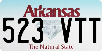 AR license plate 523VTT
