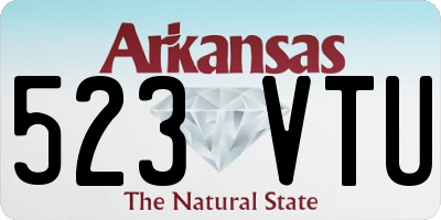 AR license plate 523VTU