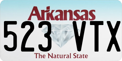AR license plate 523VTX