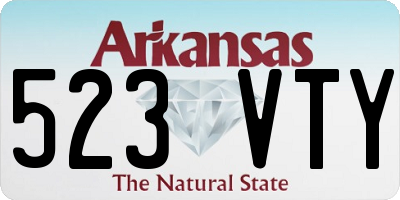 AR license plate 523VTY